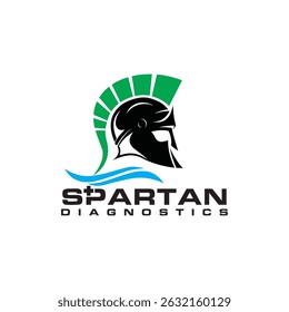 Strong Spartan Warrior logo with a detailed helmet and bold design, perfect for sports teams, fitness brands, and organizations seeking a fierce and heroic visual identity.
