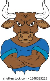 Strong sports bull in t-shirt svg file for t-shirt design