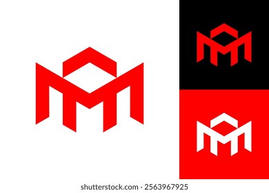 Strong and Symmetrical AM MA Initial Logo Design