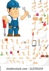 Conjunto de mascotas personalizables para técnicos fuertes