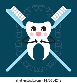 The strong teeth and couples toothbrush