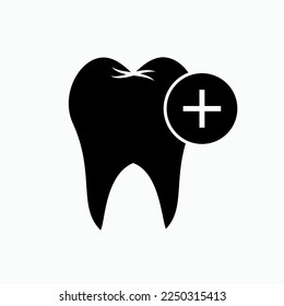 Strong Teeth Icon. Intact Symbol. Dental or Dentist.