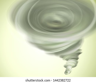 Strong tornado swirl effect in 3d illustration