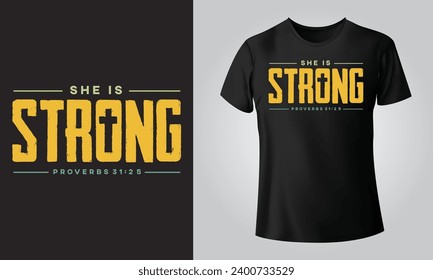 Strong - Typographical Black Background, T-shirt, mug, cap and other print on demand Design, Vector, EPS, JPG