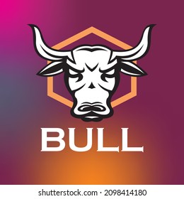 Strong But Ugly Head Bull Logo, Sillhouette Of Bull Head Vector Illustrations