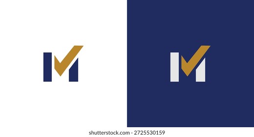 Starker und einzigartiger Buchstabe M Initialen Logo Design