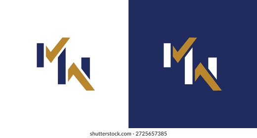 Starker und einzigartiger Buchstabe MW Initialen Logo Design