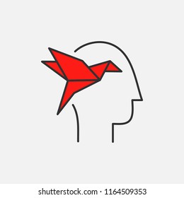 Strong and unique metaphors. icon vector