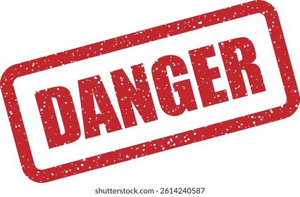 Strong vector stamp marked “DANGER”. Ideal for hazardous materials, high-risk environments, or safety signage. Used in industrial, chemical, and public warning contexts