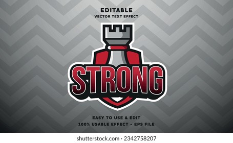 effet de texte vectoriel fort avec une conception de style moderne utilisable pour la campagne logo ou entreprise	