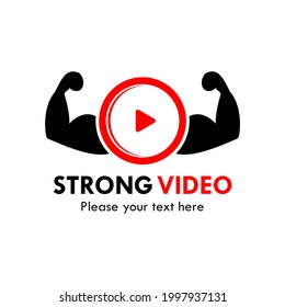Strong video logo template illustration