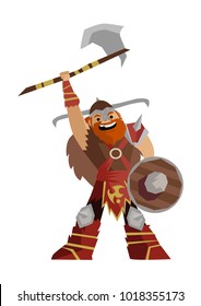 strong viking warrior with axe