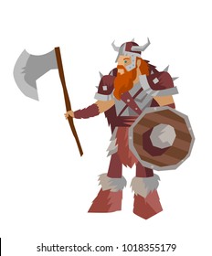 Strong Viking Warrior Axe Stock Vector (Royalty Free) 1018355179 ...