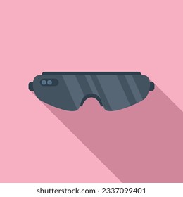 Vs fuerte icono vr gafas vector plano. Auriculares Vr. Cabecera de vídeo digital