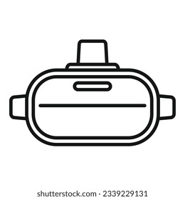 Strong vr glasses icon outline vector. Vr headset. Digital video head