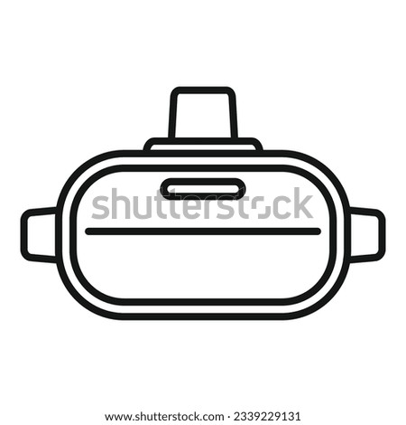 Strong vr glasses icon outline vector. Vr headset. Digital video head