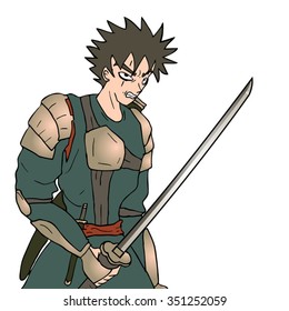 strong warrior illustration
