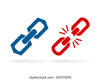 Strong And Weak Chain Link Icon