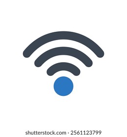 Strong Wi_Fi Signal Icon On White Background