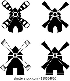 Strong windmill. Company logo design.