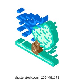 strong winds hurricane disaster isometric icon vector. strong winds hurricane disaster sign. isolated symbol illustration