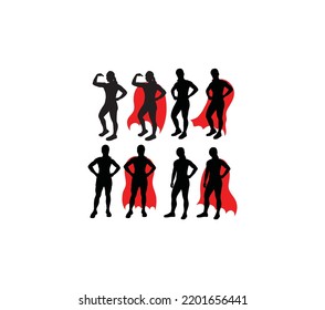 Strong Woman Silhouettes, art vector design