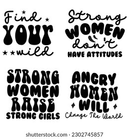 Strong Woman t shirt design bundle 