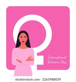 Strong Women Character in Womens day Creative