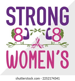 Strong Womens SVG Printable Vector Illustration