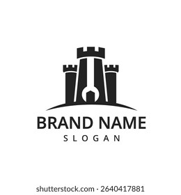 Strong Wrench Logo vector Icon Design. Fast service icon design vector