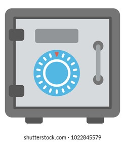 Strongbox, bank locker flat icon