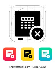 Strongbox broken icon. Vector illustration.