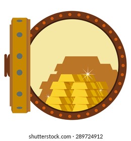 Strongbox design over white background, vector illustration.