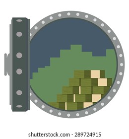 Strongbox design over white background, vector illustration.