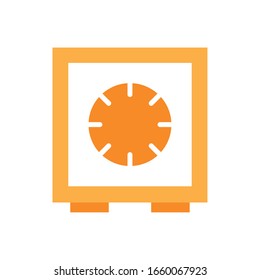 strongbox flat style icon of money financial item banking commerce market payment buy currency accounting and invest theme Vector illustration