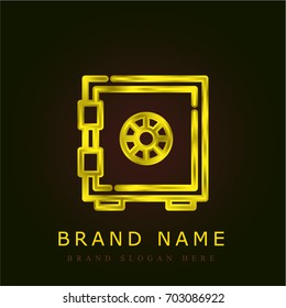 Strongbox golden metallic logo