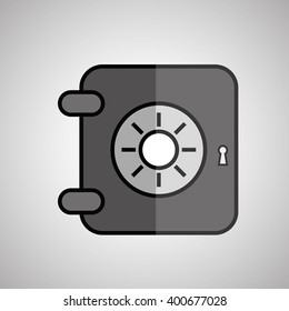strongbox icon design, vector illustration