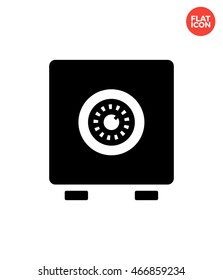 Strongbox Icon Flat Style Isolated Vector Illustration