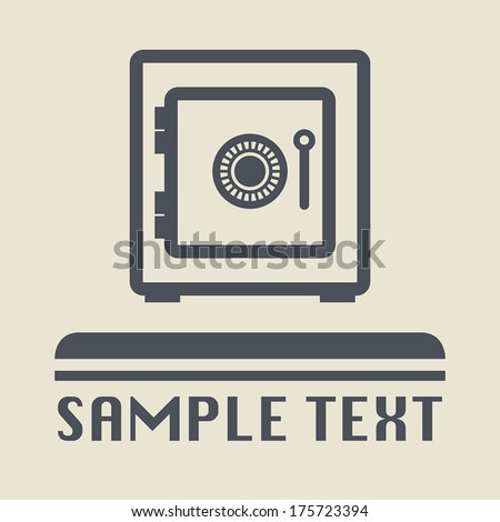 Strongbox icon or sign, vector illustration