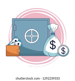 Strongbox with money