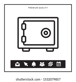 Strongbox outline icon for web and mobile