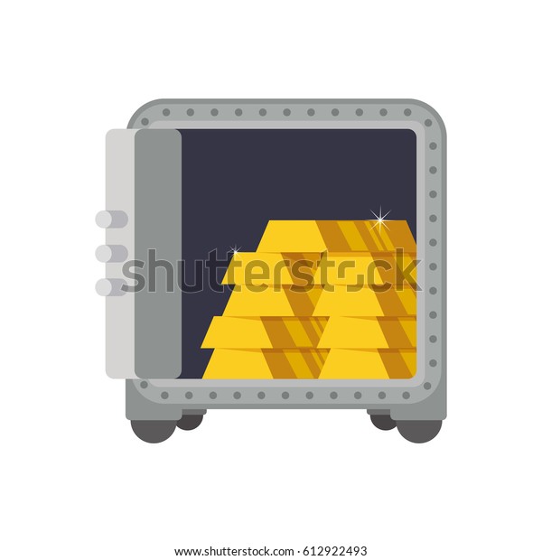 Strongbox Safe Gold Bars Stock Vector (Royalty Free) 612922493 ...