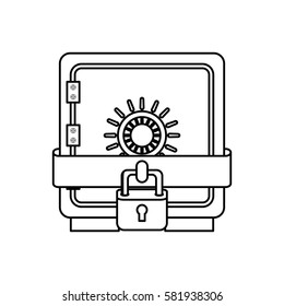 Strongbox safety symbol icon vector illustration graphic design