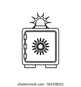 Strongbox safety symbol icon vector illustration graphic design