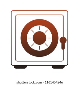 Strongbox security money symbol red lines