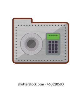 Strongbox security system protection icon. Isolated and flat illustration. Vector graphic