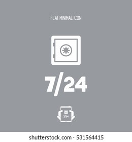 Strongbox service 7/24 - Vector web icon