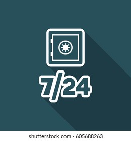 Strongbox service 7/24 - Vector web icon
