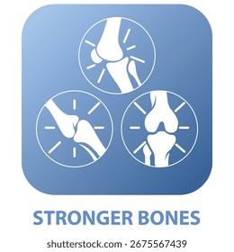Stronger Bones vector icon illustration