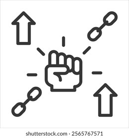 Stronger Icon Vector Illustration Outline Style